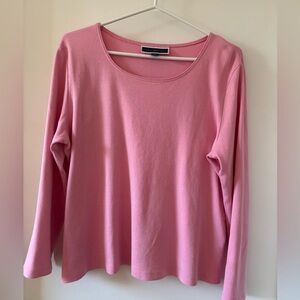 3fo $15😍 Karen Scott Cotton Pink Long Sleeve Top